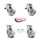 Service Caster 6 Inch Semi Steel Caster Set with Roller Bearings 2 Brakes 2 Swivel Locks SCC SCC-TTL30S620-SSR-2-BSL-2 - alternate 2